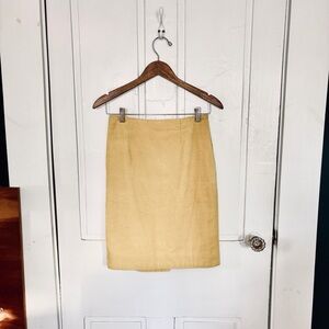 Maeve Yellow Corduroy Pencil Skirt